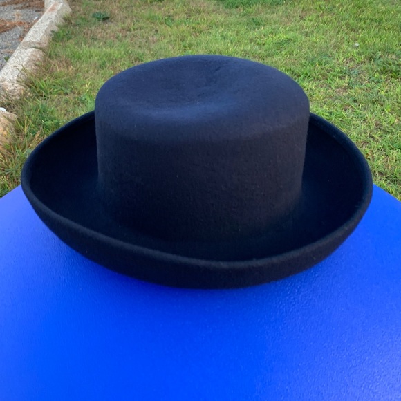 1980s Vintage 100% Wool LAURA ASHLEY Dark Navy Blue Women’s Hat - Picture 2 of 16